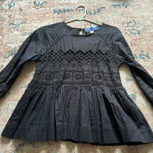 Women’s long sleeve black blouse